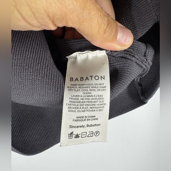 Babaton dark grey Quillon crop top medium excellent condition - Picture 3 of 5